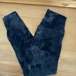 Lululemon Athletica Black Tie-Dye Leggings